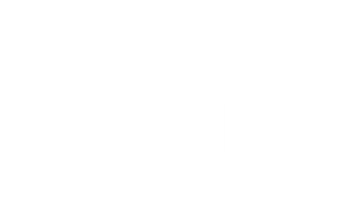 Luottamus&Maine logo, valkoinen 1920x1080